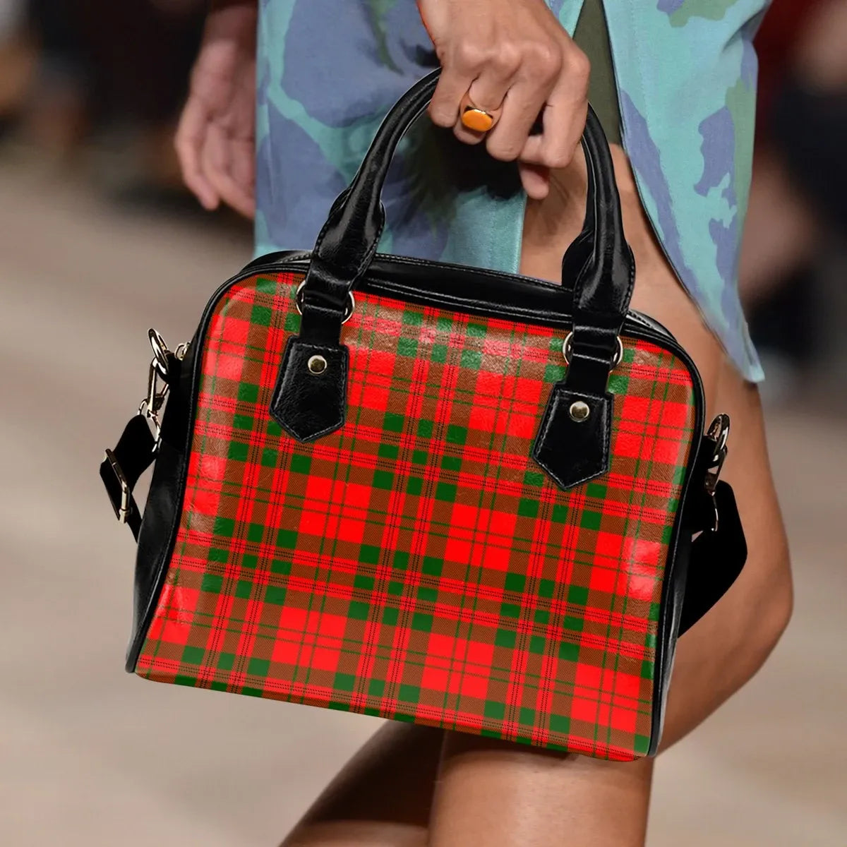 Livingstone Modern Tartan Plaid Shoulder Handbag