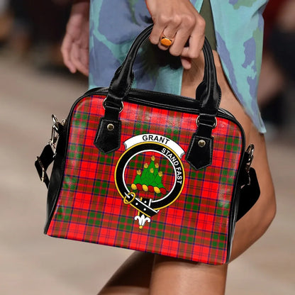 Grant Modern Tartan Crest Shoulder Handbag