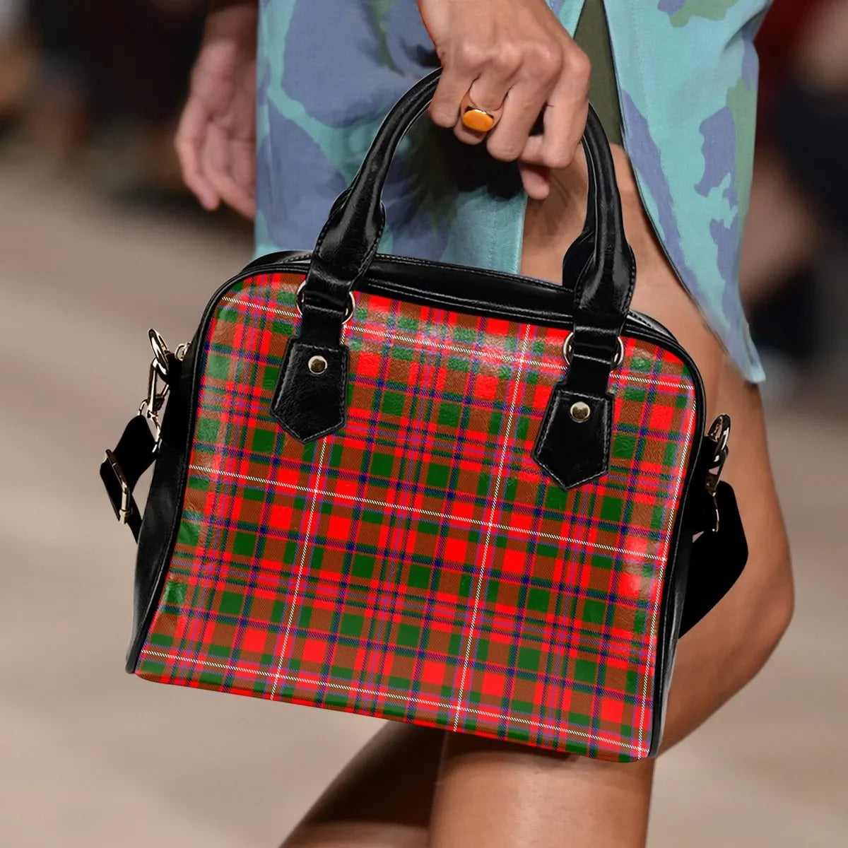 MacKinnon Modern Tartan Plaid Shoulder Handbag