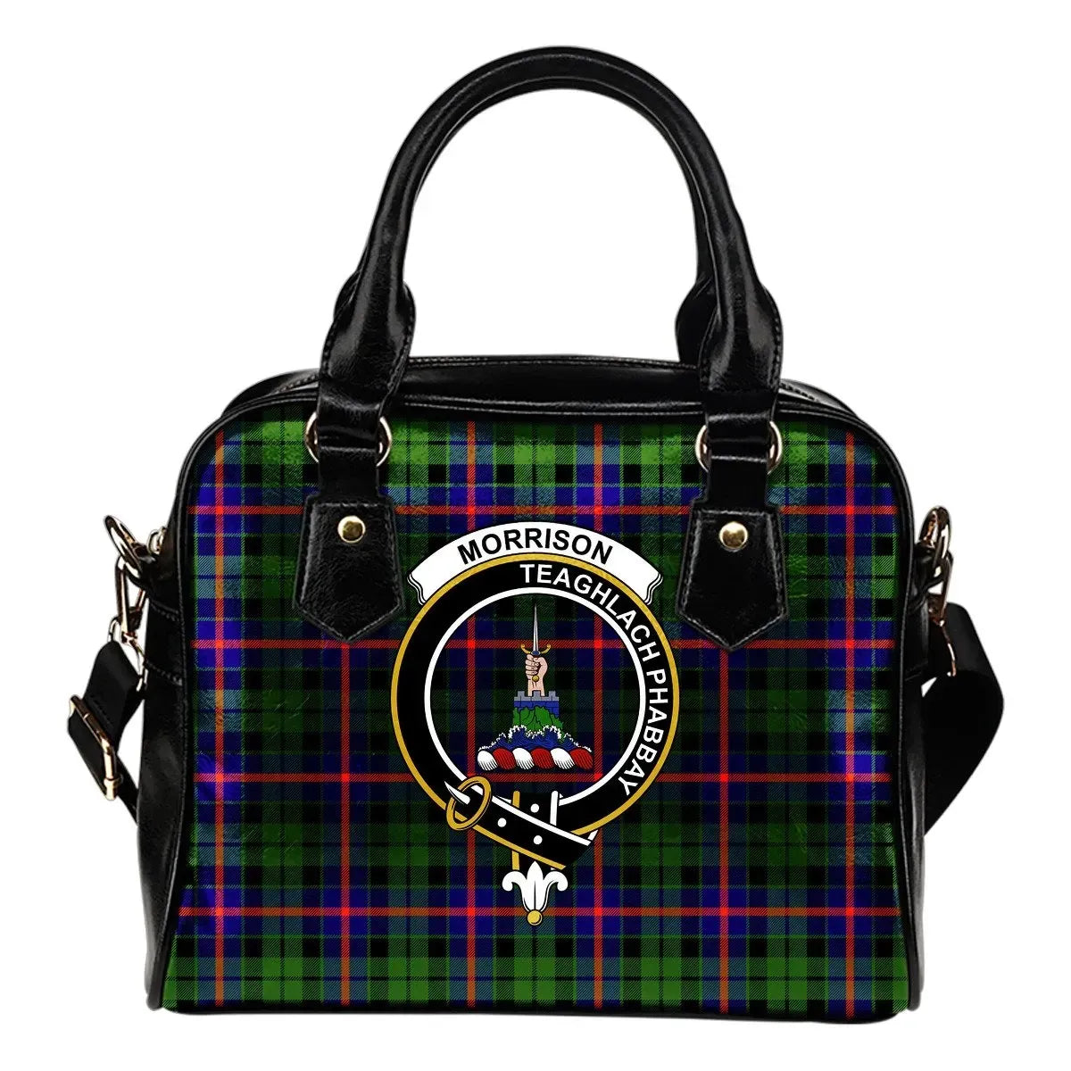 Morrison Modern Tartan Crest Shoulder Handbag