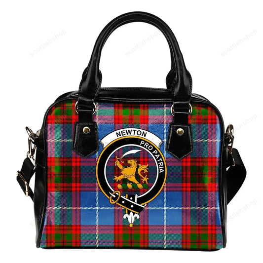 Newton Tartan Crest Shoulder Handbag