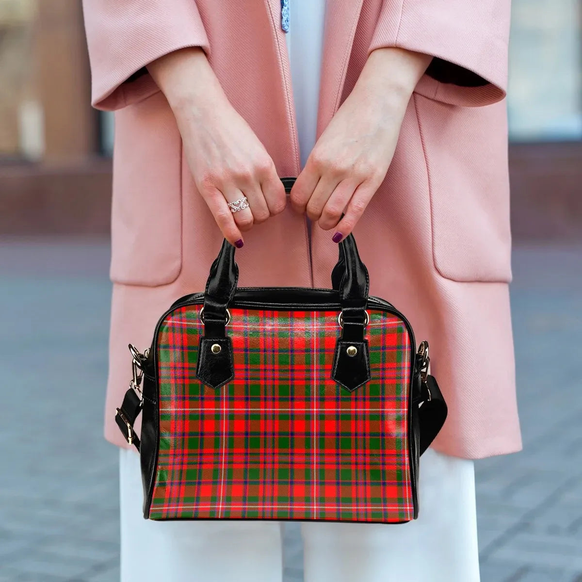 MacKinnon Modern Tartan Plaid Shoulder Handbag