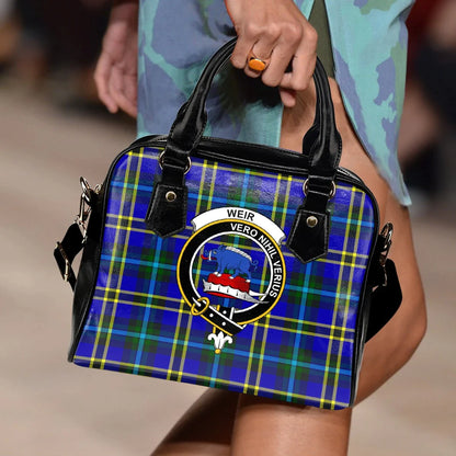 Weir Modern Tartan Crest Shoulder Handbag