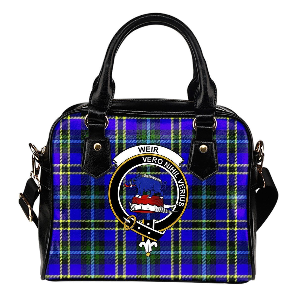 Weir Modern Tartan Crest Shoulder Handbag