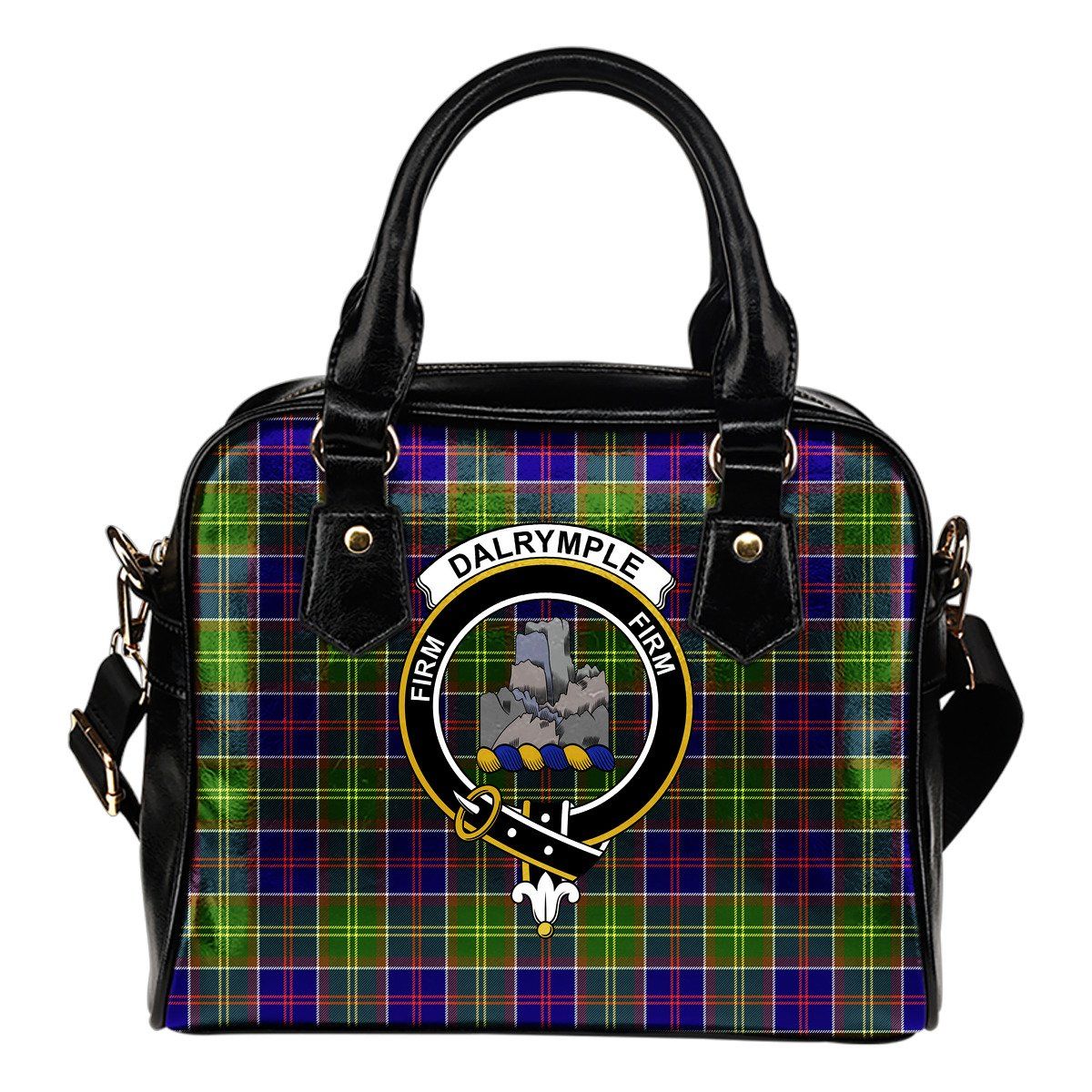 Dalrymple Tartan Crest Shoulder Handbag