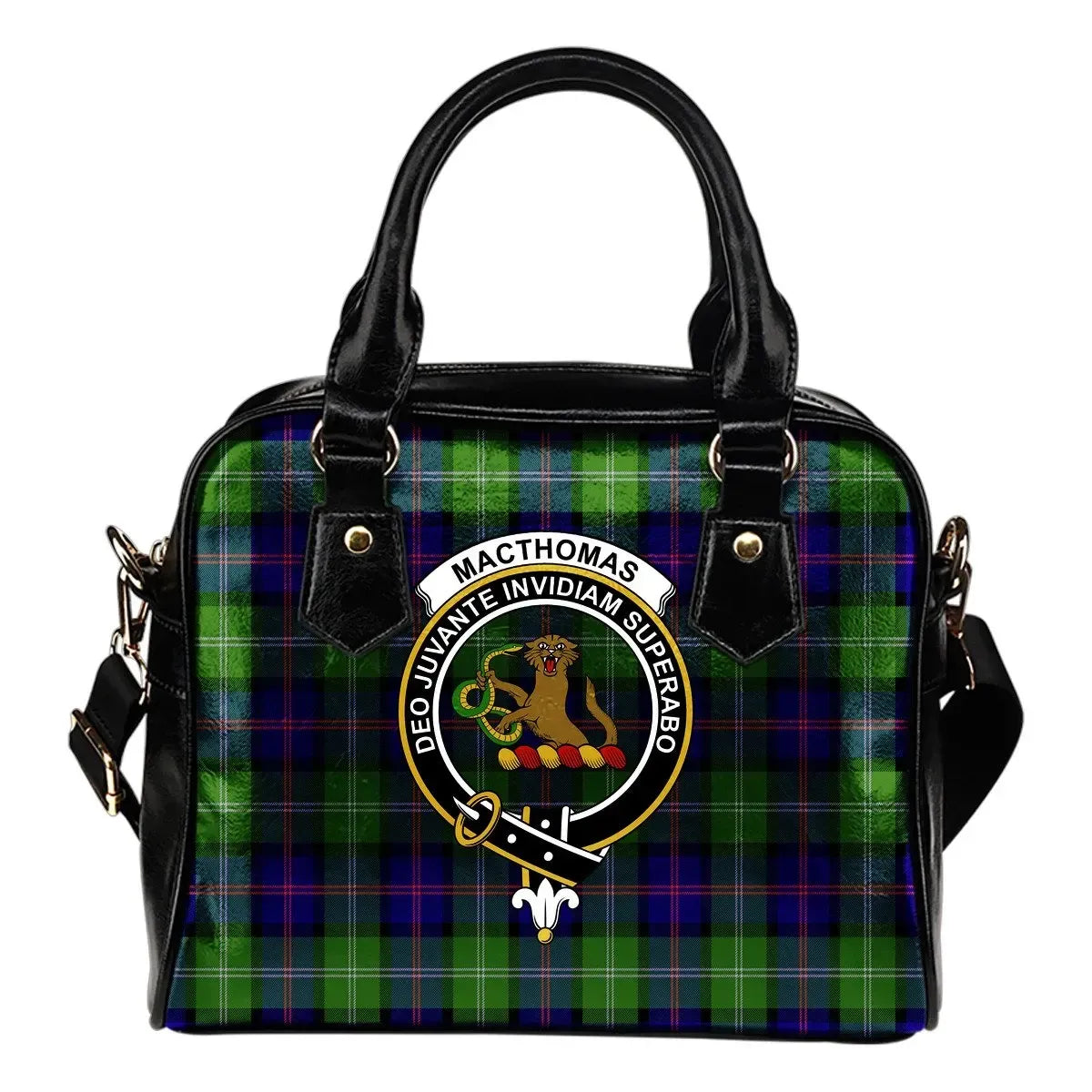 MacThomas Modern Tartan Crest Shoulder Handbag