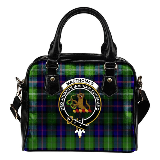 MacThomas Modern Tartan Crest Shoulder Handbag