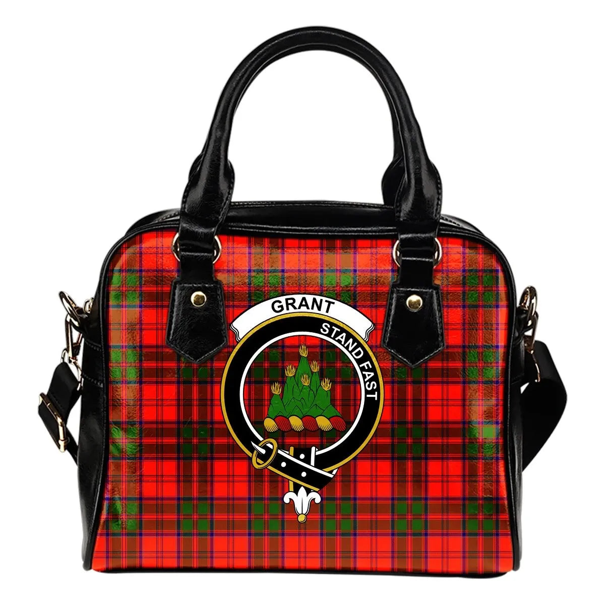 Grant Modern Tartan Crest Shoulder Handbag