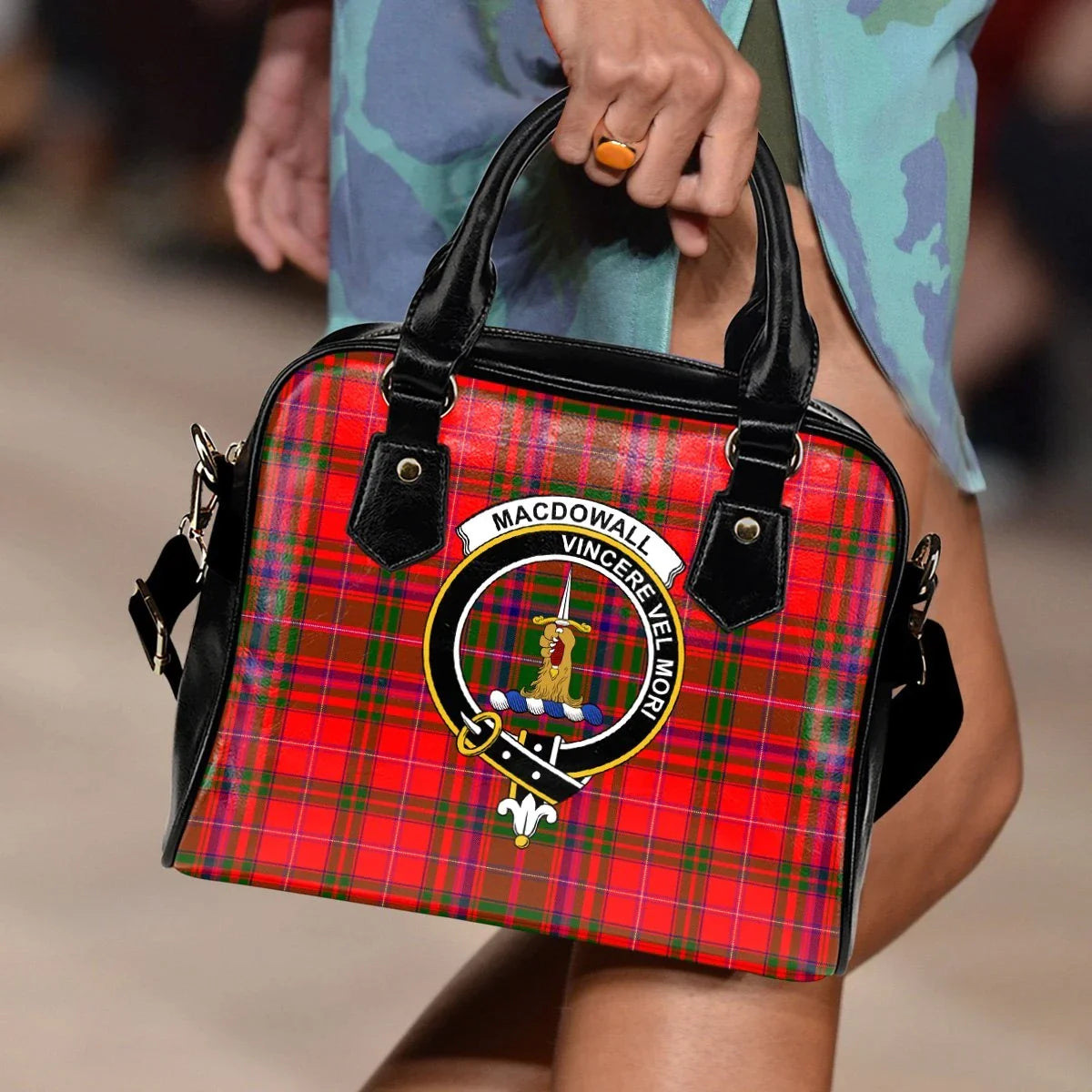 MacDowall (of Garthland) Tartan Crest Shoulder Handbag