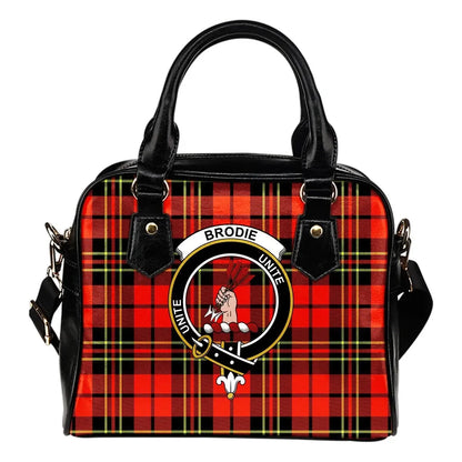 Brodie Modern Tartan Crest Shoulder Handbag