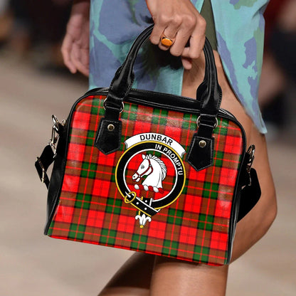 Dunbar Modern Tartan Crest Shoulder Handbag