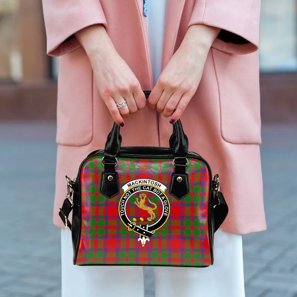 MacKintosh Modern Tartan Crest Shoulder Handbag