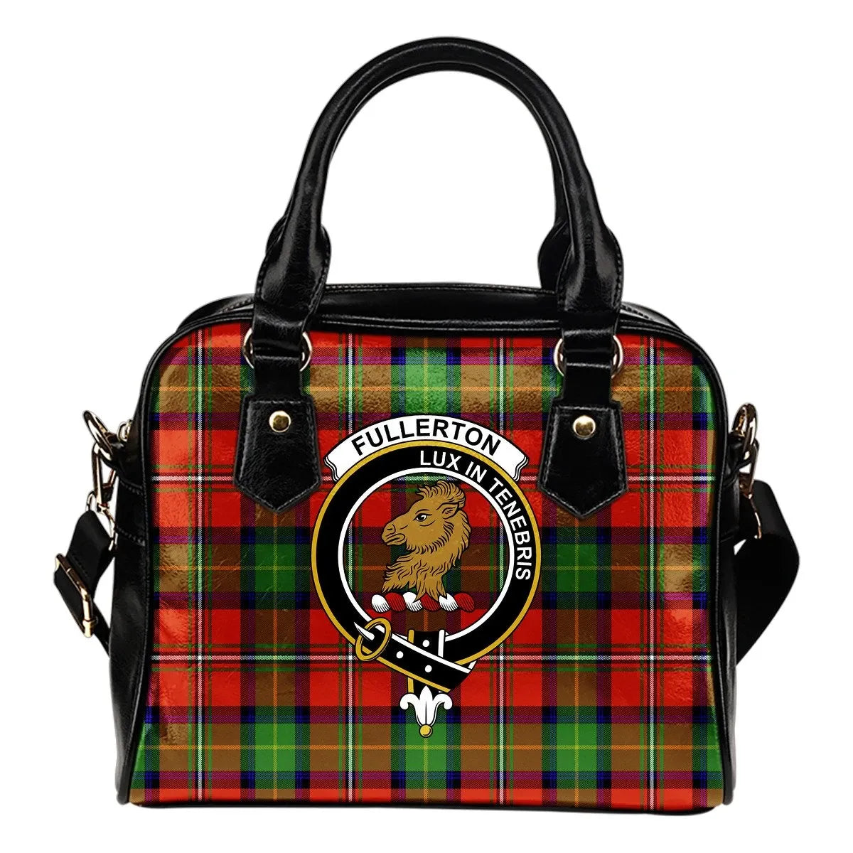 Fullerton Tartan Crest Shoulder Handbag