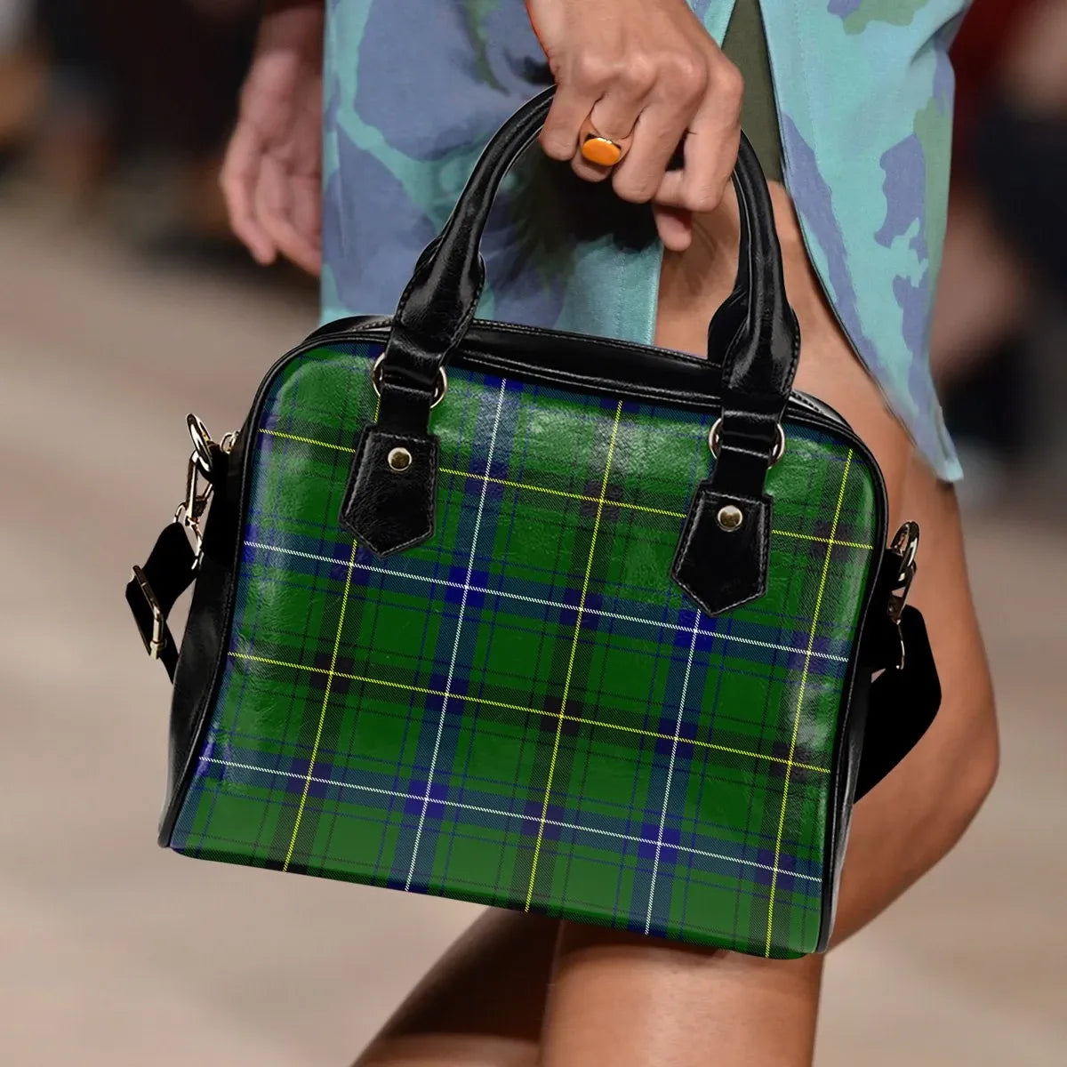 Henderson Modern Tartan Plaid Shoulder Handbag