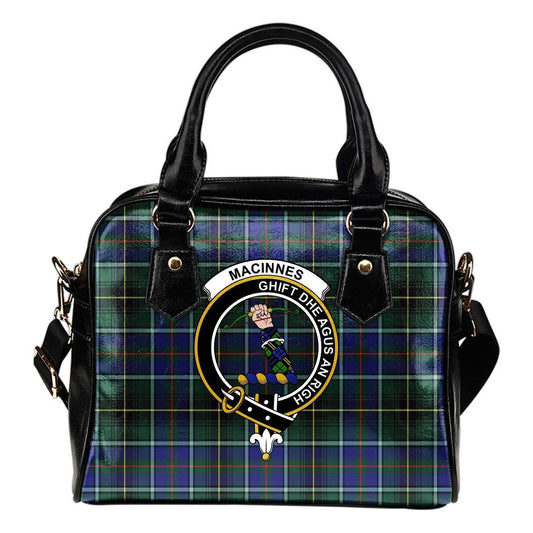 MacInnes Modern Tartan Crest Shoulder Handbag