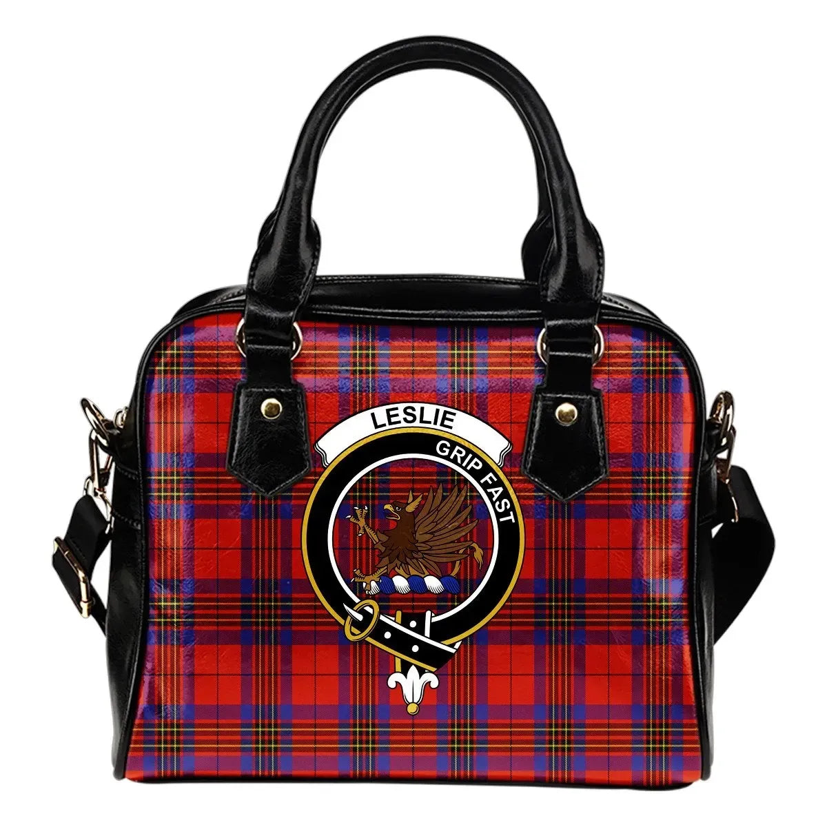 Leslie Modern Tartan Crest Shoulder Handbag