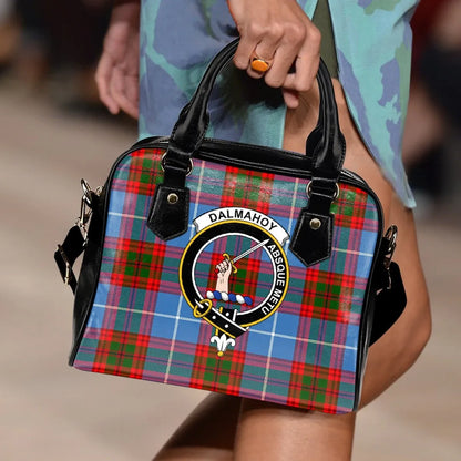 Dalmahoy Tartan Crest Shoulder Handbag