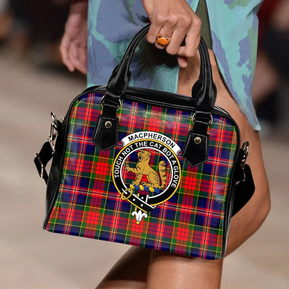 MacPherson Modern Tartan Crest Shoulder Handbag