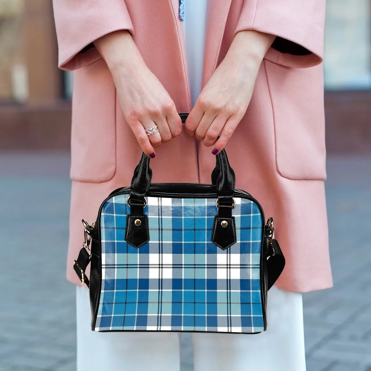 Roberton Tartan Plaid Shoulder Handbag