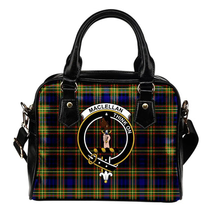 MacLellan Modern Tartan Crest Shoulder Handbag