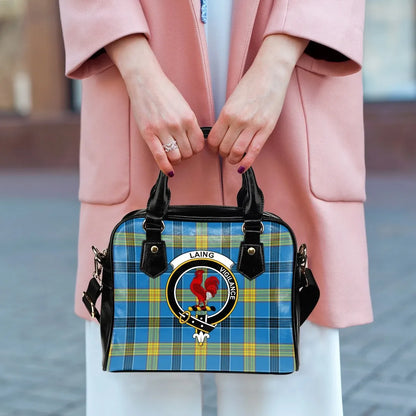 Laing Tartan Crest Shoulder Handbag