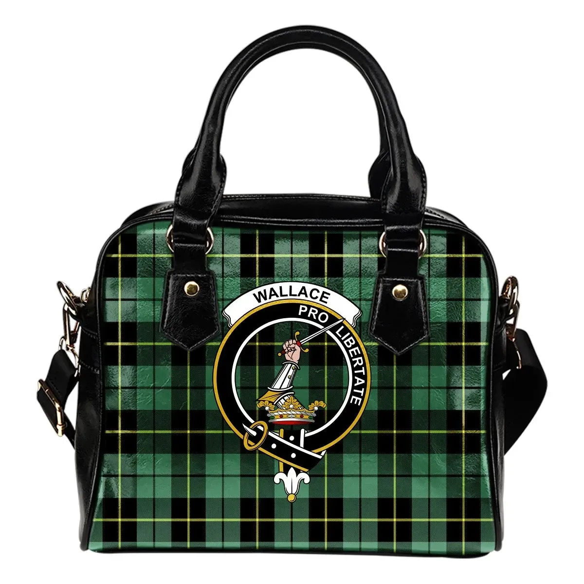 Wallace Hunting Ancient Tartan Crest Shoulder Handbag