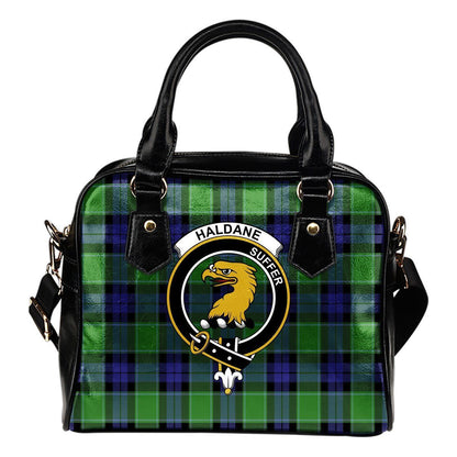 Haldane Tartan Crest Shoulder Handbag