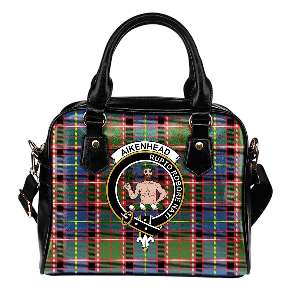 Aikenhead Tartan Crest Shoulder Handbag