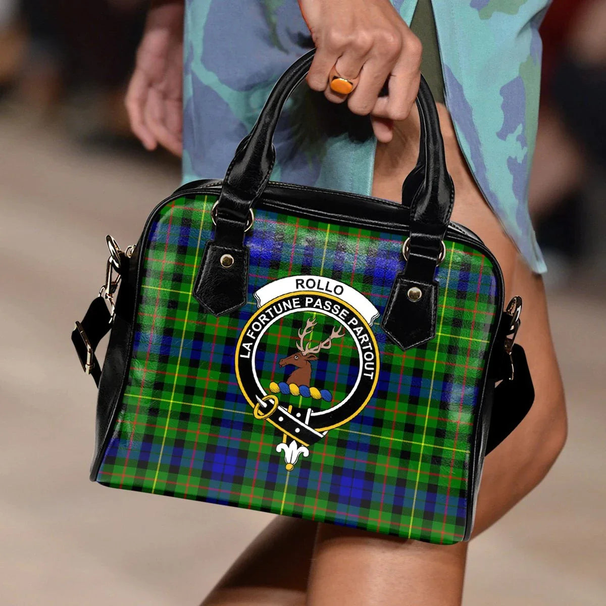 Rollo Tartan Crest Shoulder Handbag