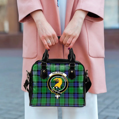 Haldane Tartan Crest Shoulder Handbag