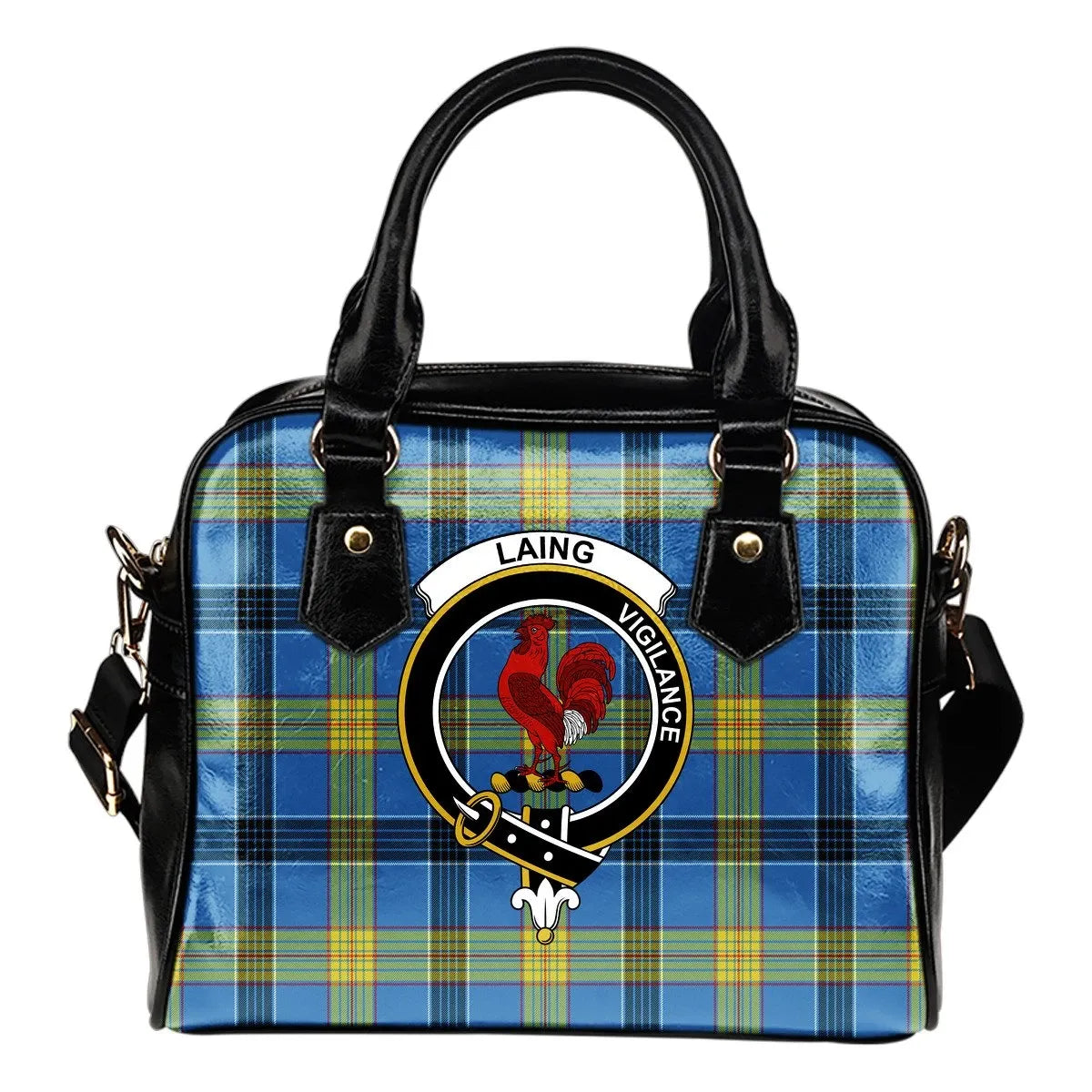 Laing Tartan Crest Shoulder Handbag