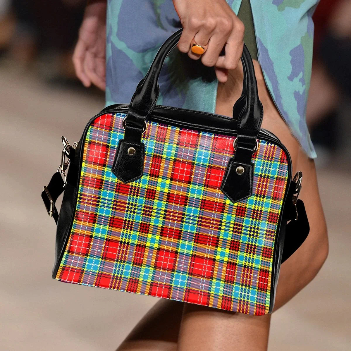 Ogilvie Tartan Plaid Shoulder Handbag