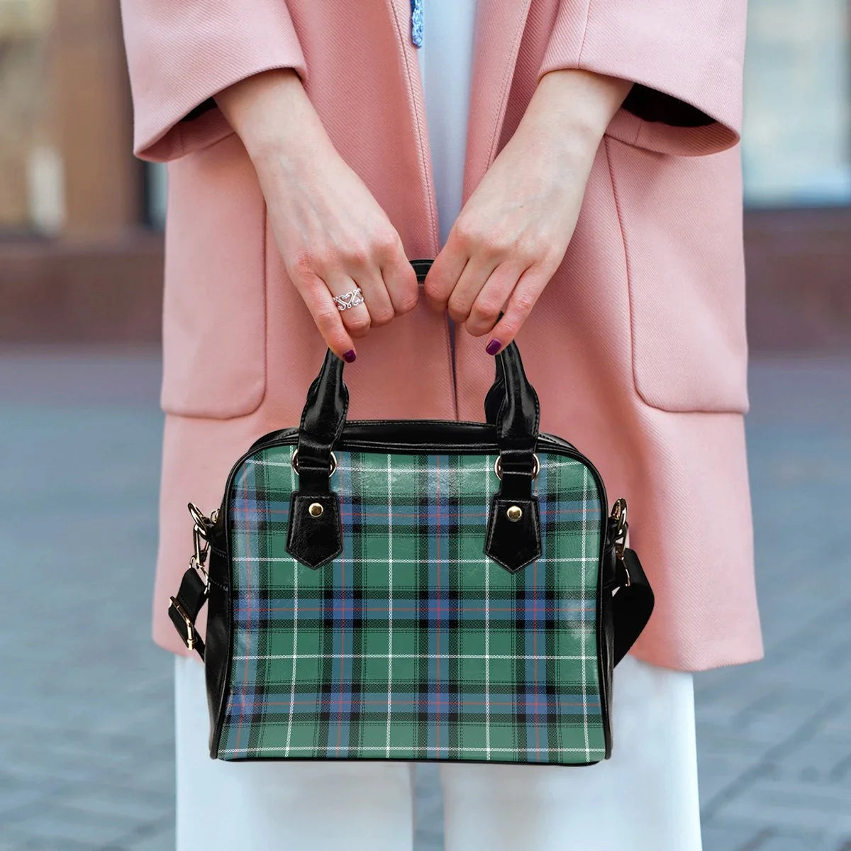 MacDonald of the Isles Hunting Ancient Tartan Plaid Shoulder Handbag