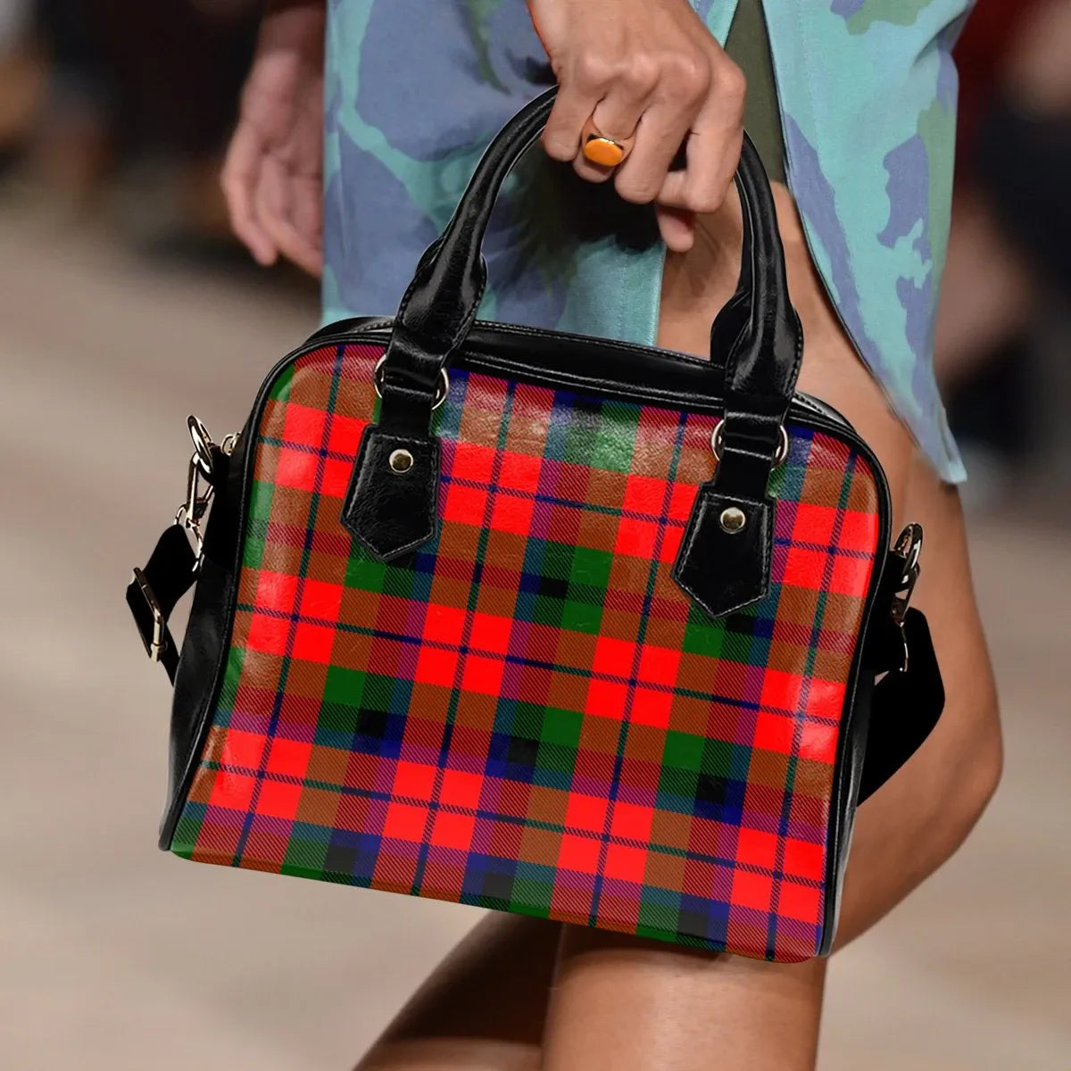 MacNaughton Modern Tartan Plaid Shoulder Handbag