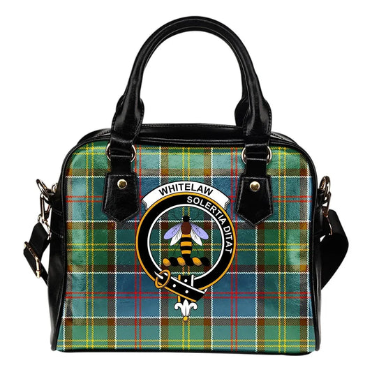 Whitelaw District Tartan Crest Shoulder Handbag