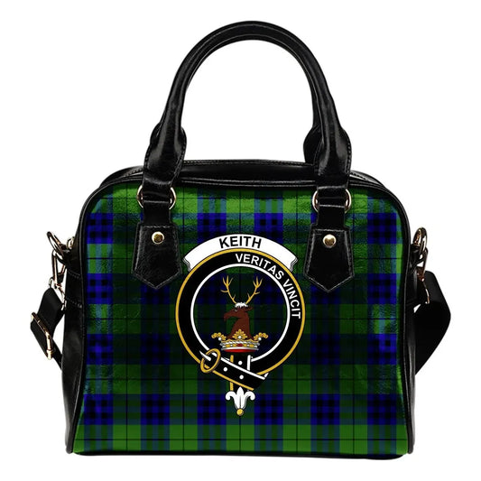 Keith Modern Tartan Crest Shoulder Handbag