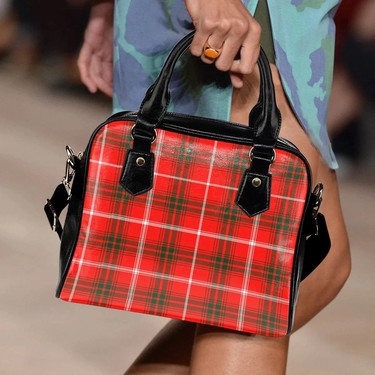 Duke of Rothesay Modern Tartan Plaid Shoulder Handbag