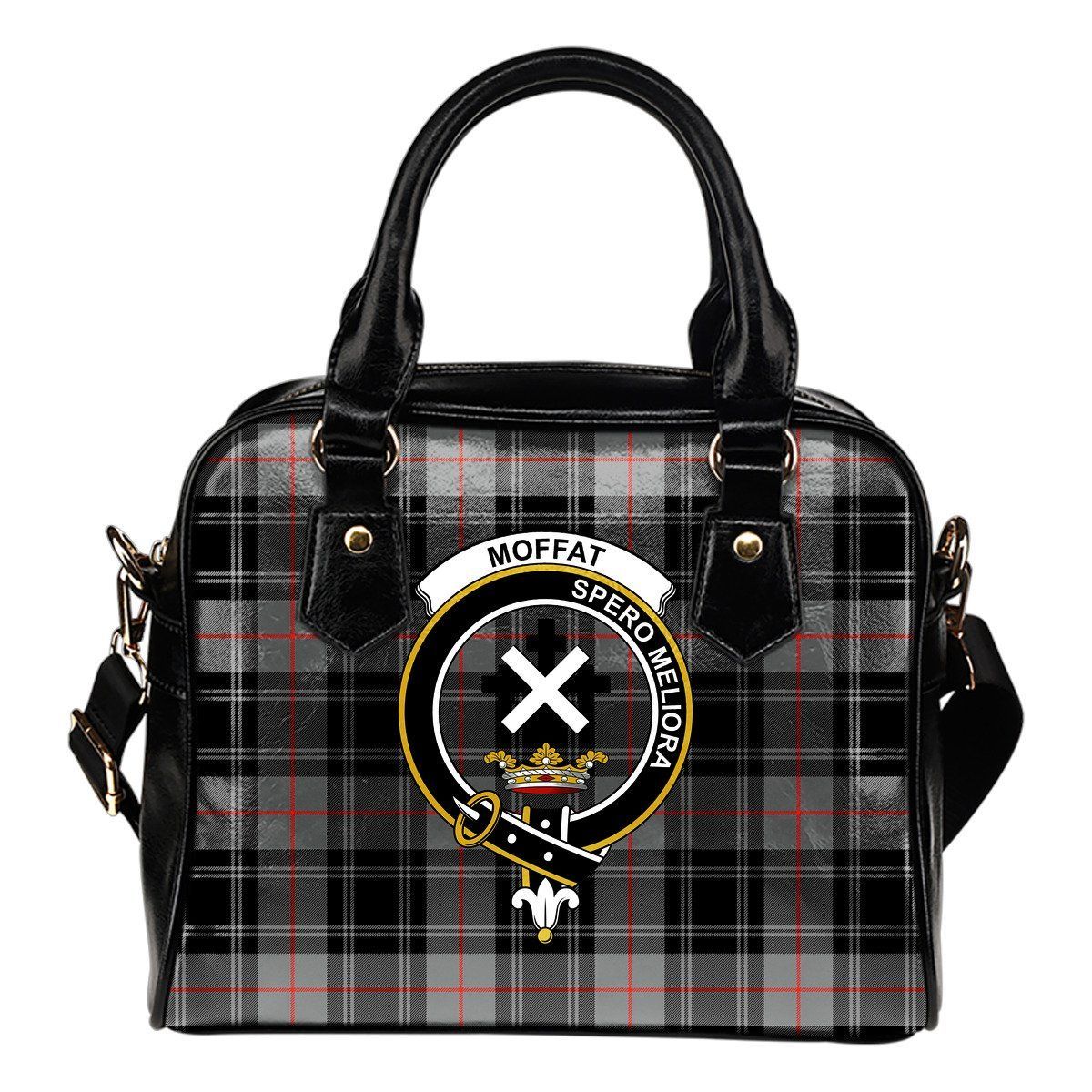 Moffat Modern Tartan Crest Shoulder Handbag