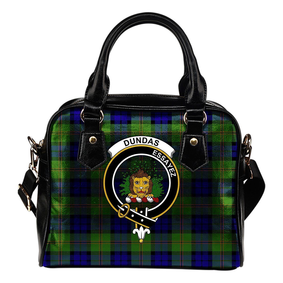 Dundas Modern Tartan Crest Shoulder Handbag