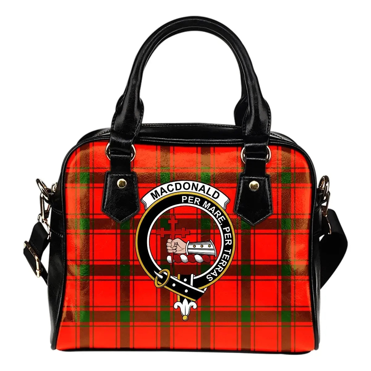 MacDonald of Sleat Tartan Crest Shoulder Handbag