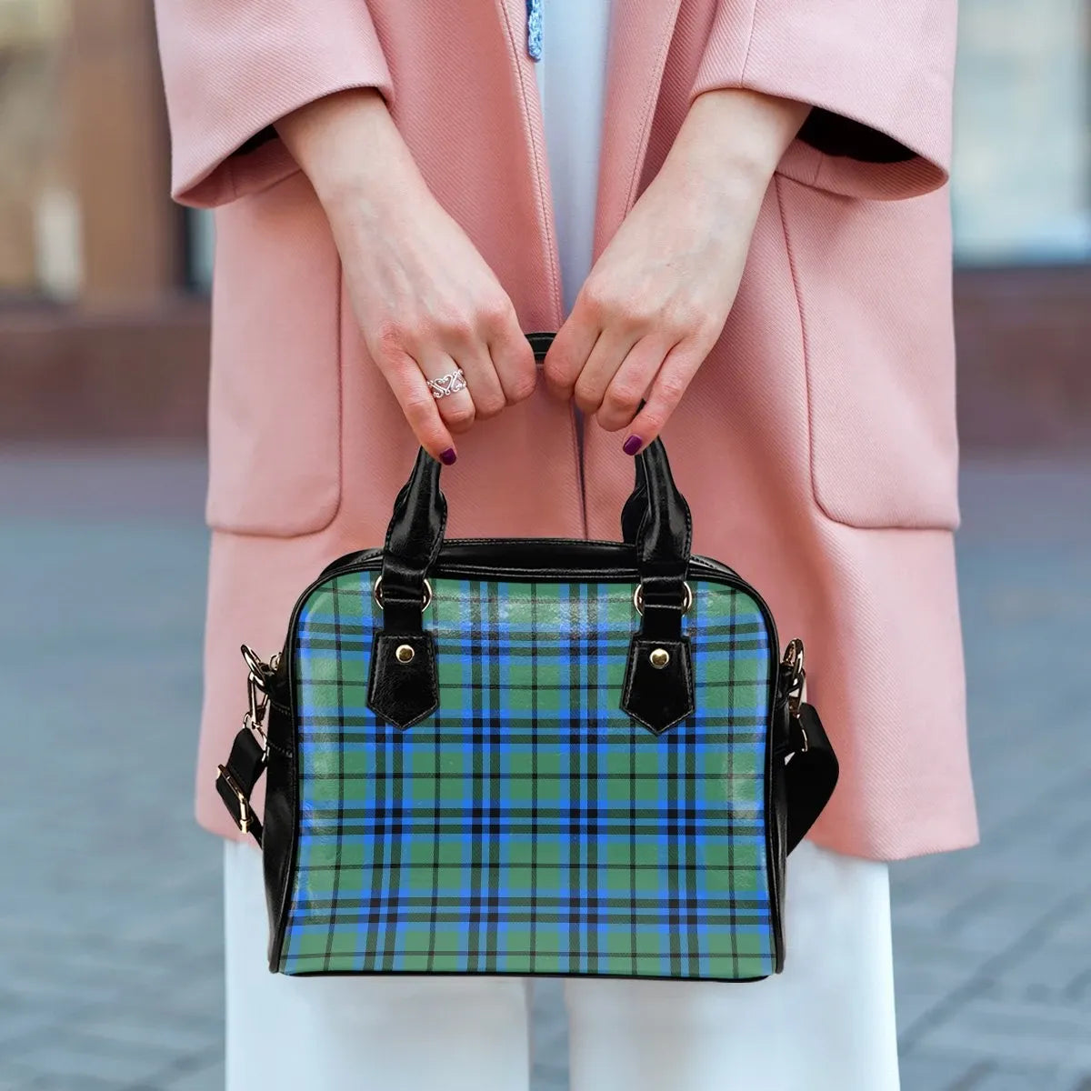 Falconer Tartan Plaid Shoulder Handbag