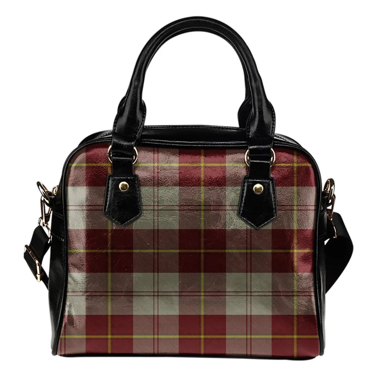 Cunningham Burgundy Dancers Tartan Plaid Shoulder Handbag