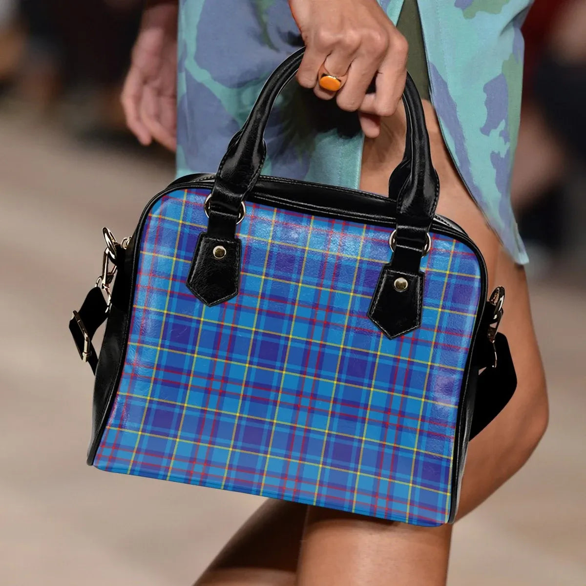 Mercer Modern Tartan Plaid Shoulder Handbag