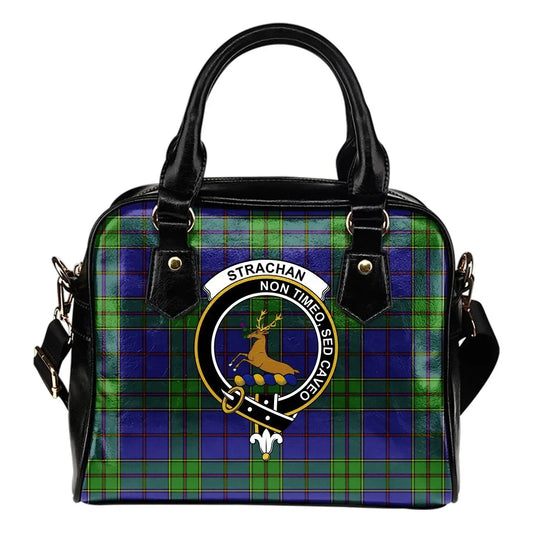 Strachan Tartan Crest Shoulder Handbag