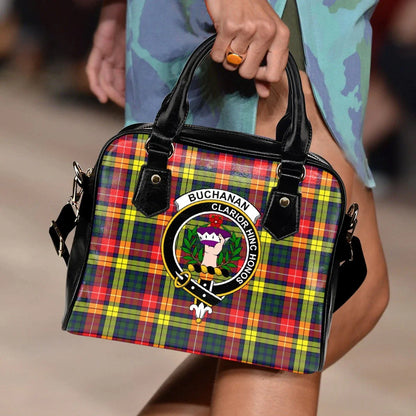 Buchanan Modern Tartan Crest Shoulder Handbag