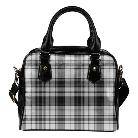 Douglas Grey Modern Tartan Plaid Shoulder Handbag