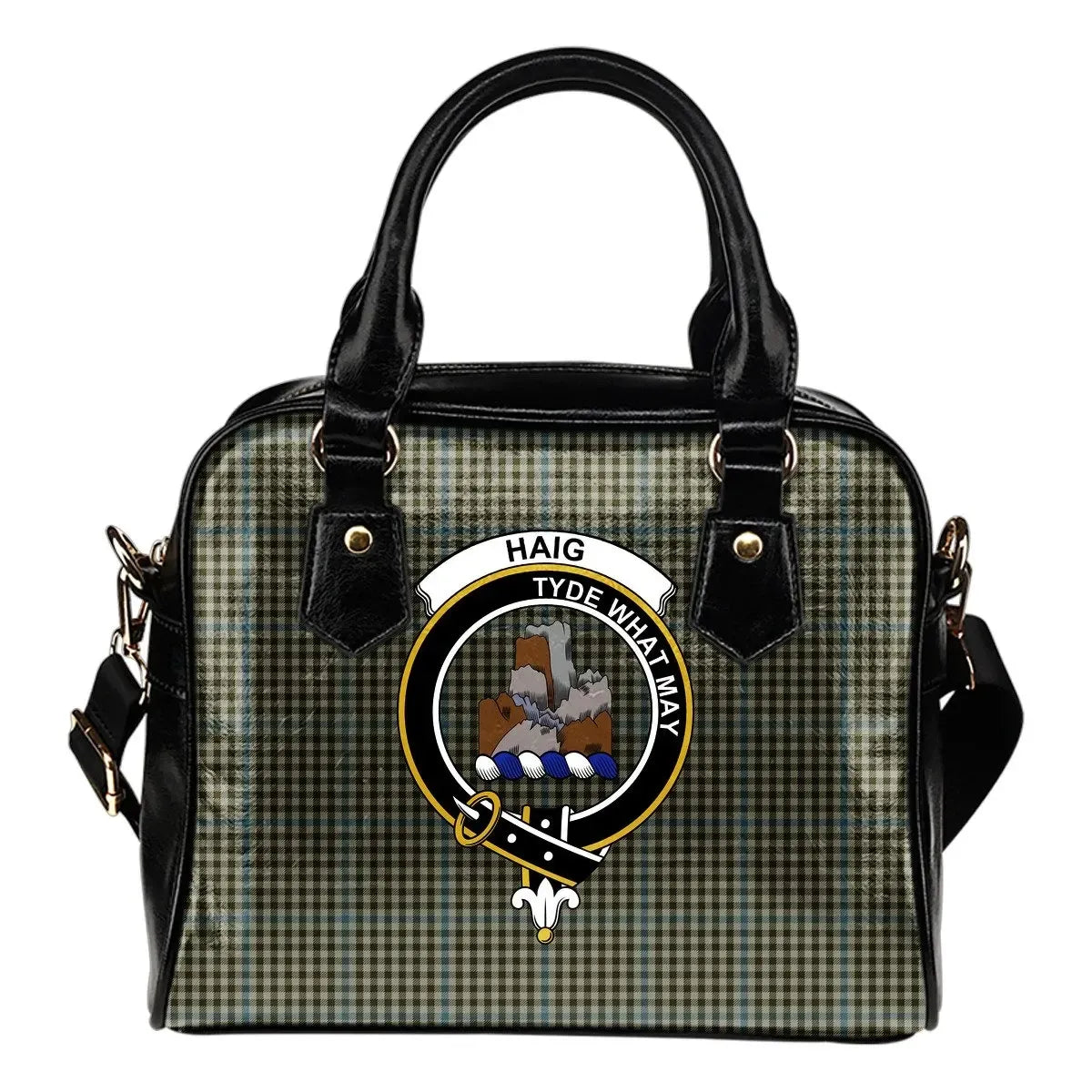 Haig Check Tartan Crest Shoulder Handbag