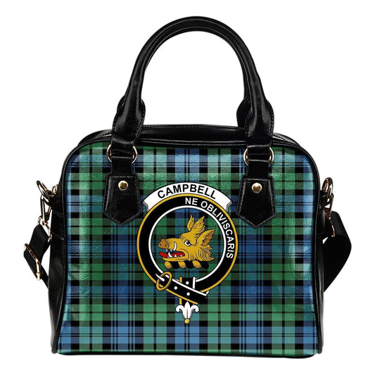 Campbell Ancient 01 Tartan Crest Shoulder Handbag