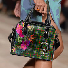 Bisset Tartan Hibiscus Shoulder Handbag