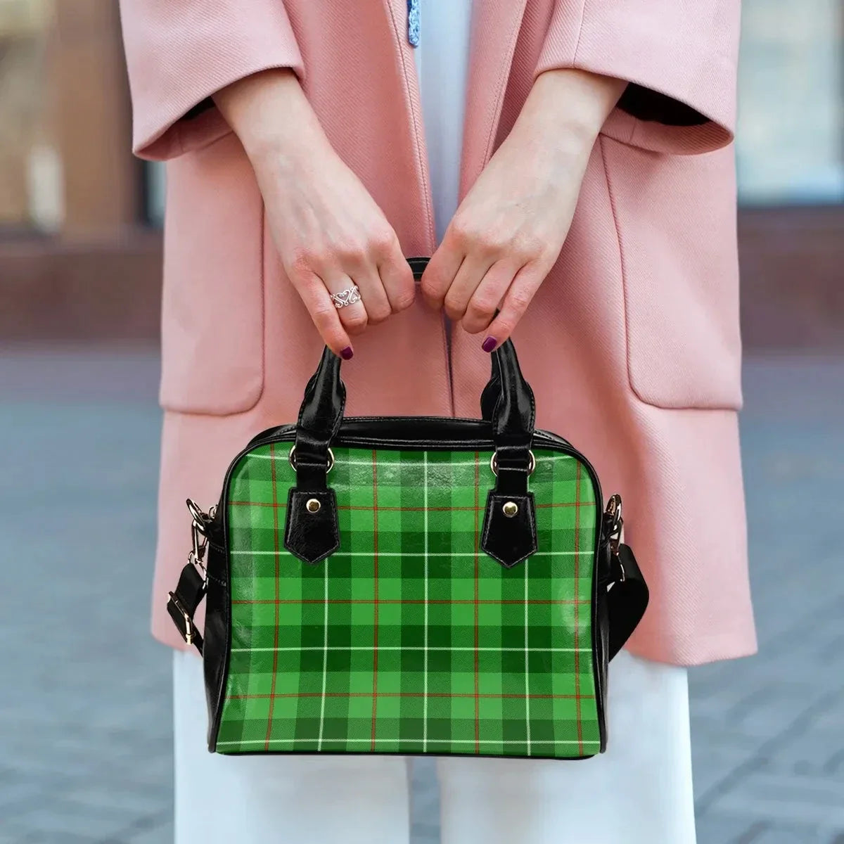 Galloway District Tartan Plaid Shoulder Handbag